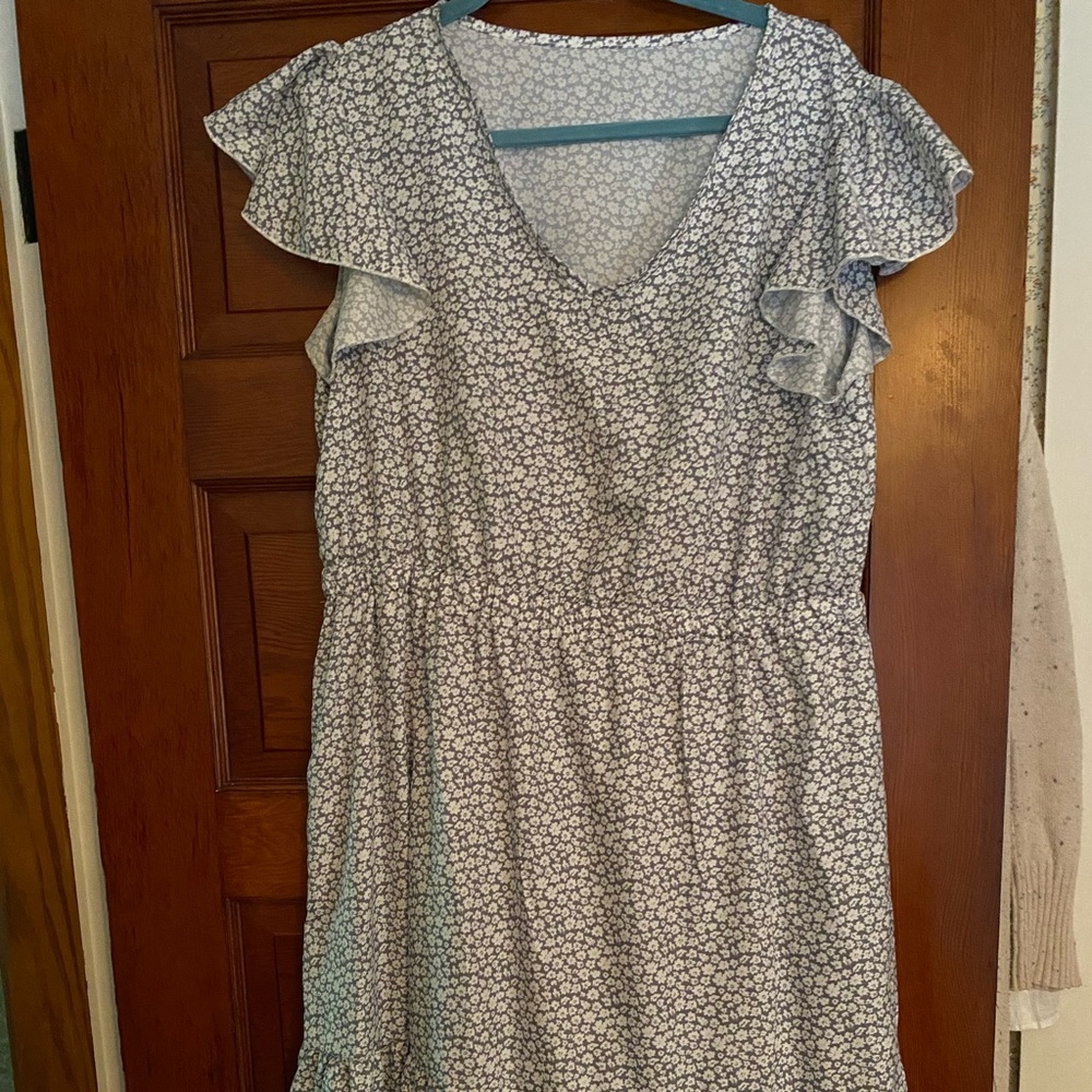 Xl blue flowered dress